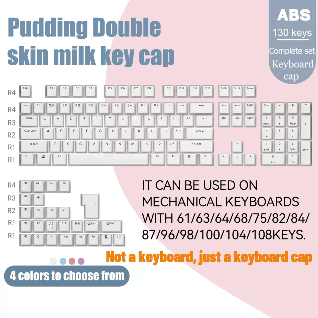 Pudding Keybacks PBT Pudding Keycaps : Meckeys.com : Keycaps