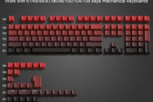 Side Printed Keycap - Gradient Red