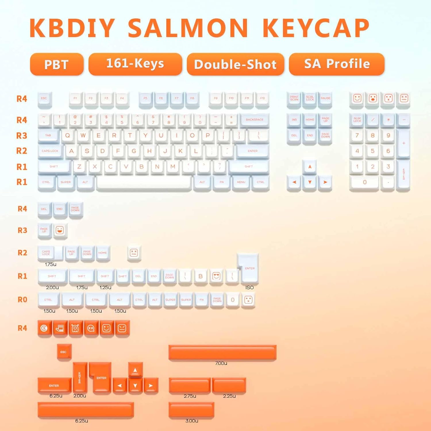 Salmon SA Keycap