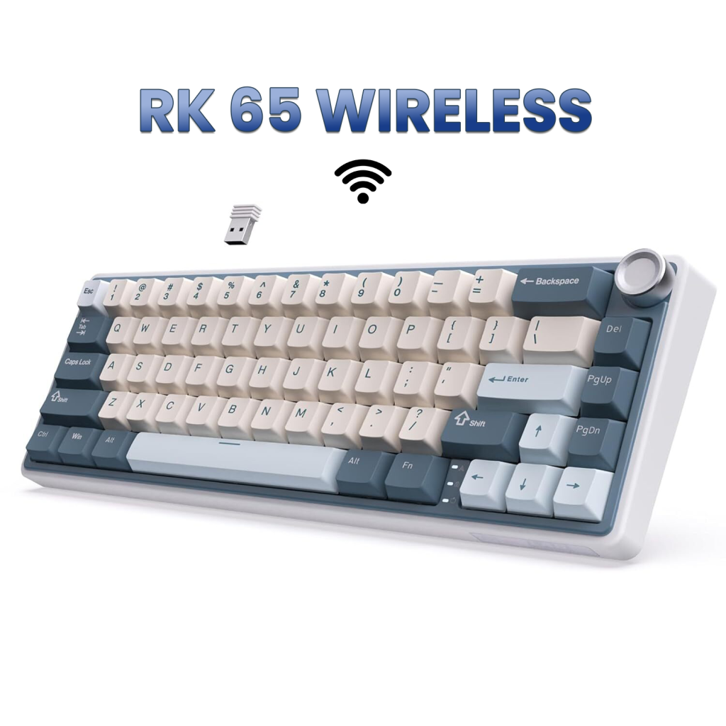 Radio Key Rk 65k Royal Kludge RK R65-WIRELESS : Meckeys.com : 65% Keyboard