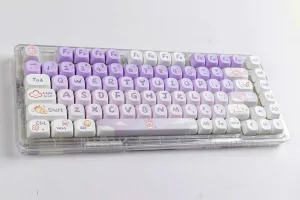 Cute Rabbit Purple Keycap Set
