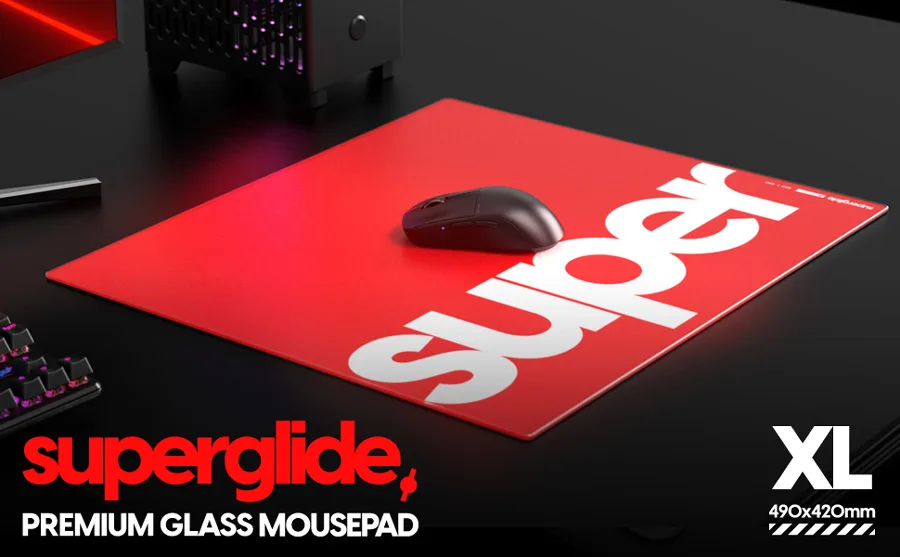 Pulsar Superglide Glass Gaming Mouse Pad V2 : Meckeys.com