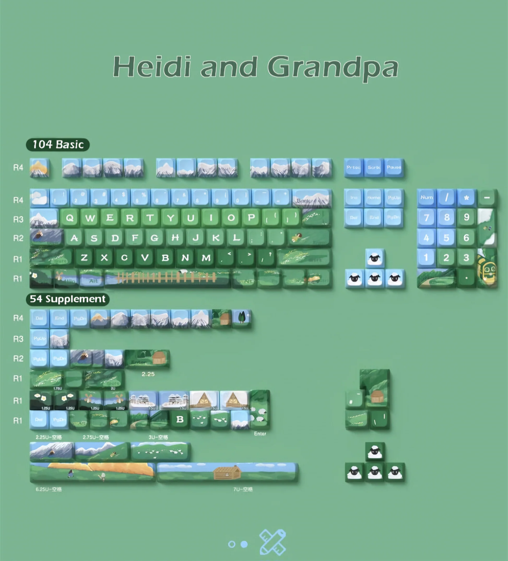 Snow Mountain Keycap Set