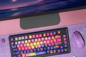 Purple Sky Starry Night Keycap Set