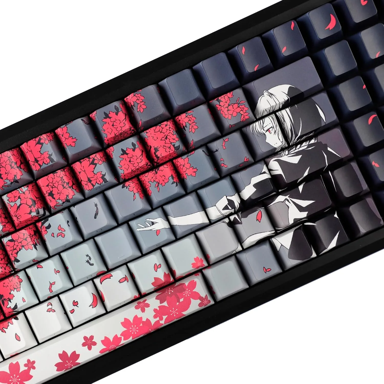 wooting60he+ raven sakuraキーキャップ wooting60he+ raven sakura