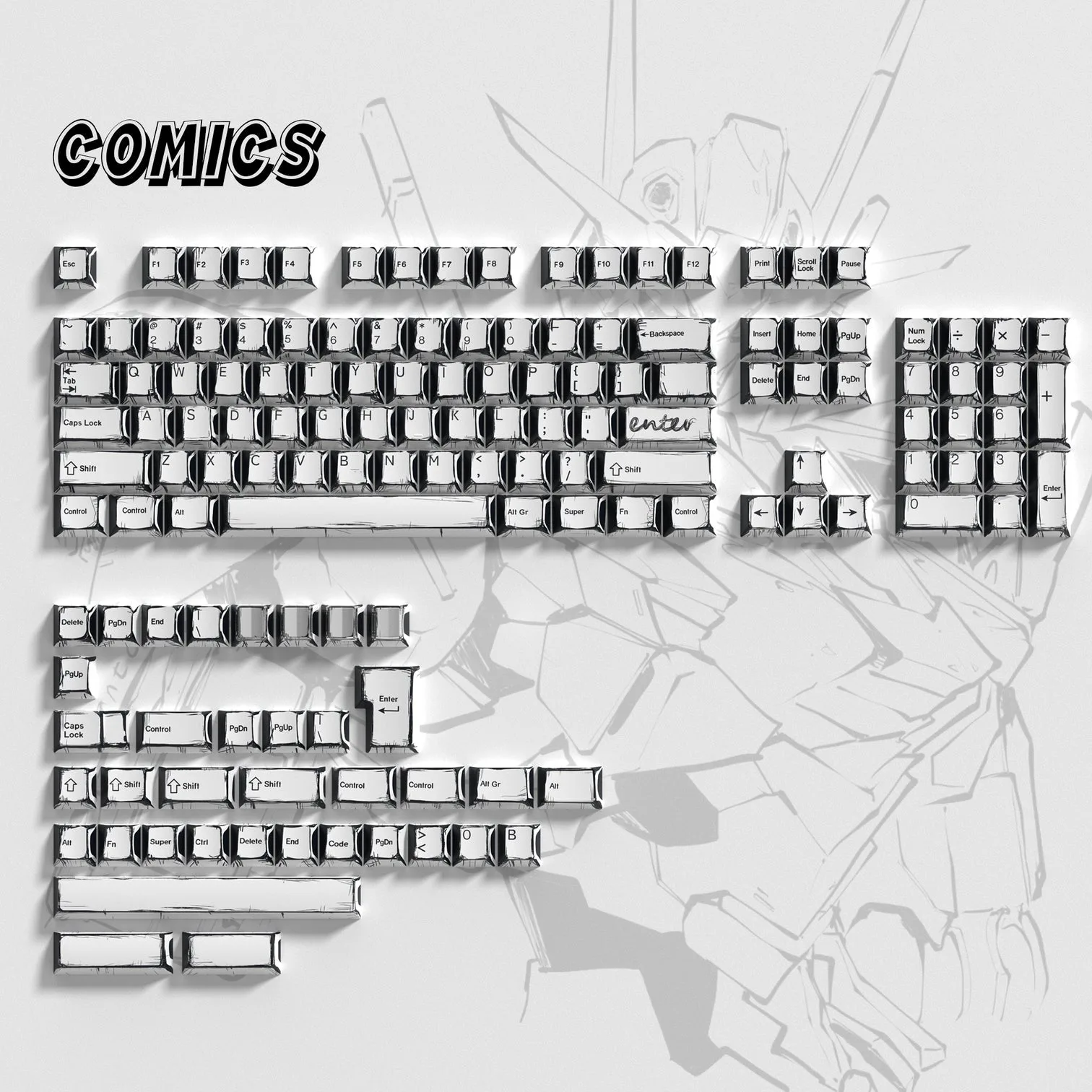 COMIC Anime Manga Bow Keycap Set - Image 6