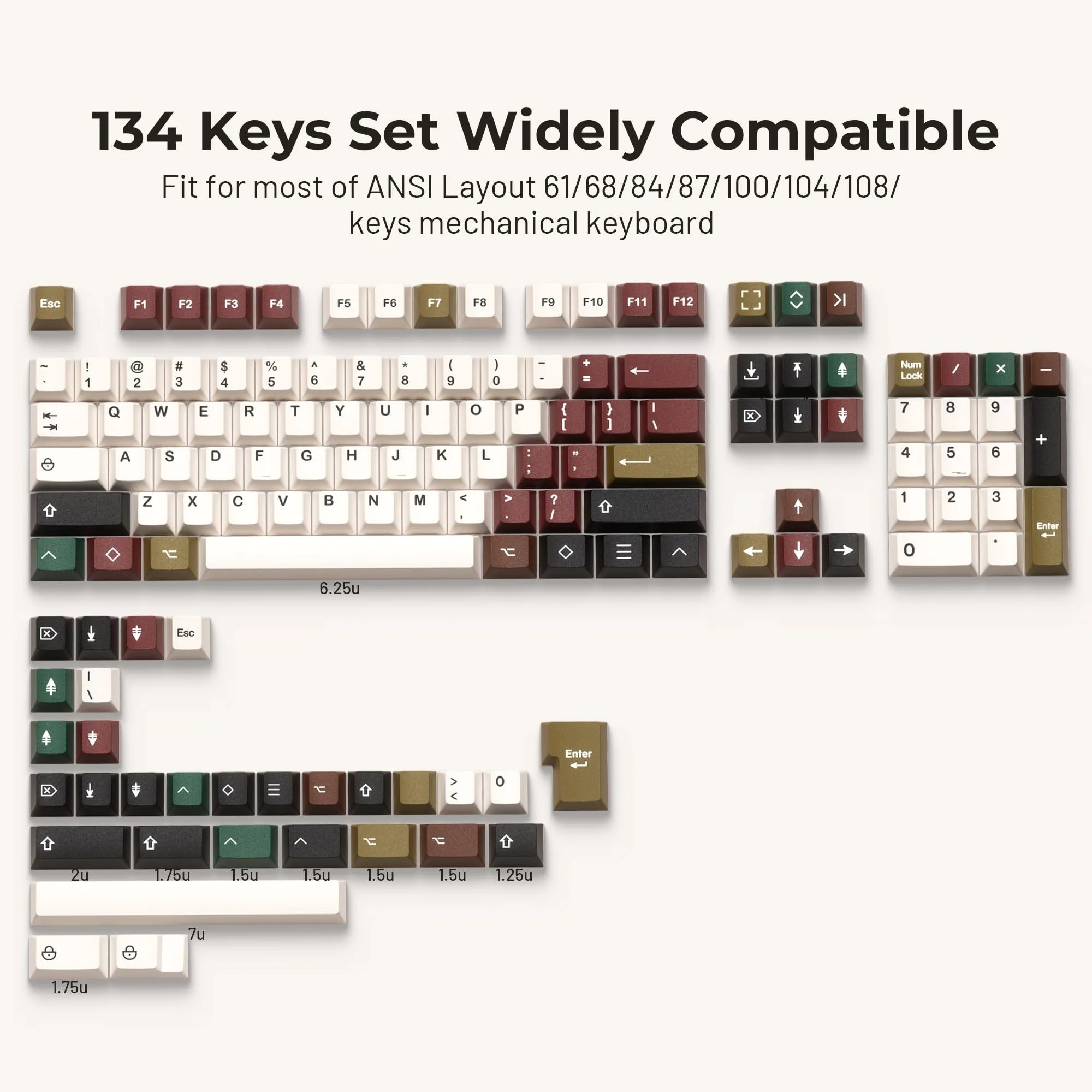 Retro Mixed Light Keycap Set - Image 6
