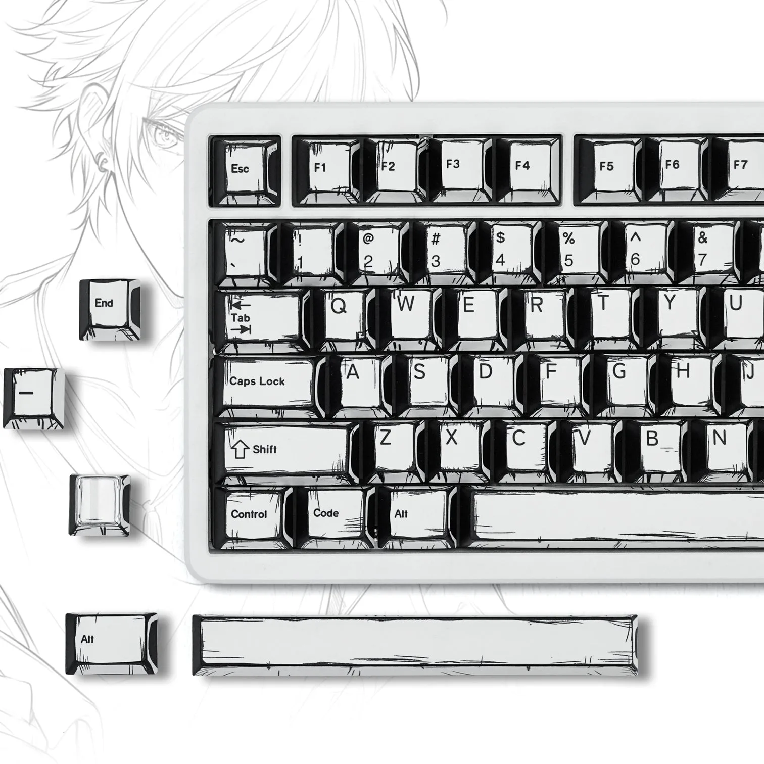 COMIC Anime Manga Bow Keycap Set - Image 3