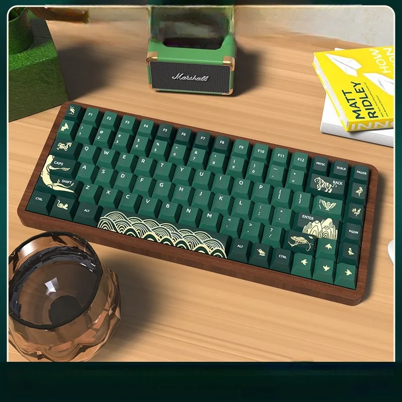 Green Animal Forest Keycaps Set