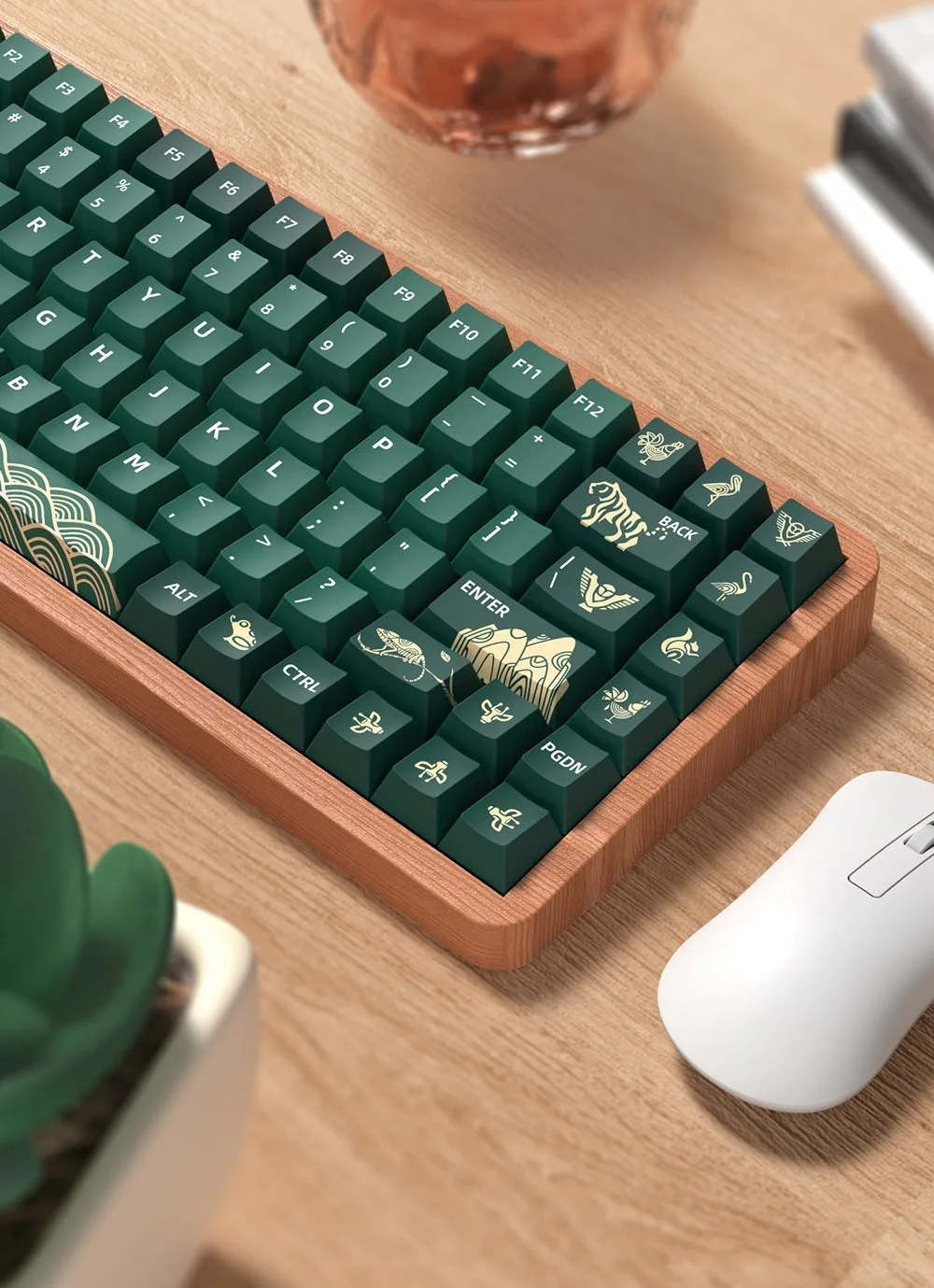 Green Animal Forest Keycaps Set - Image 3