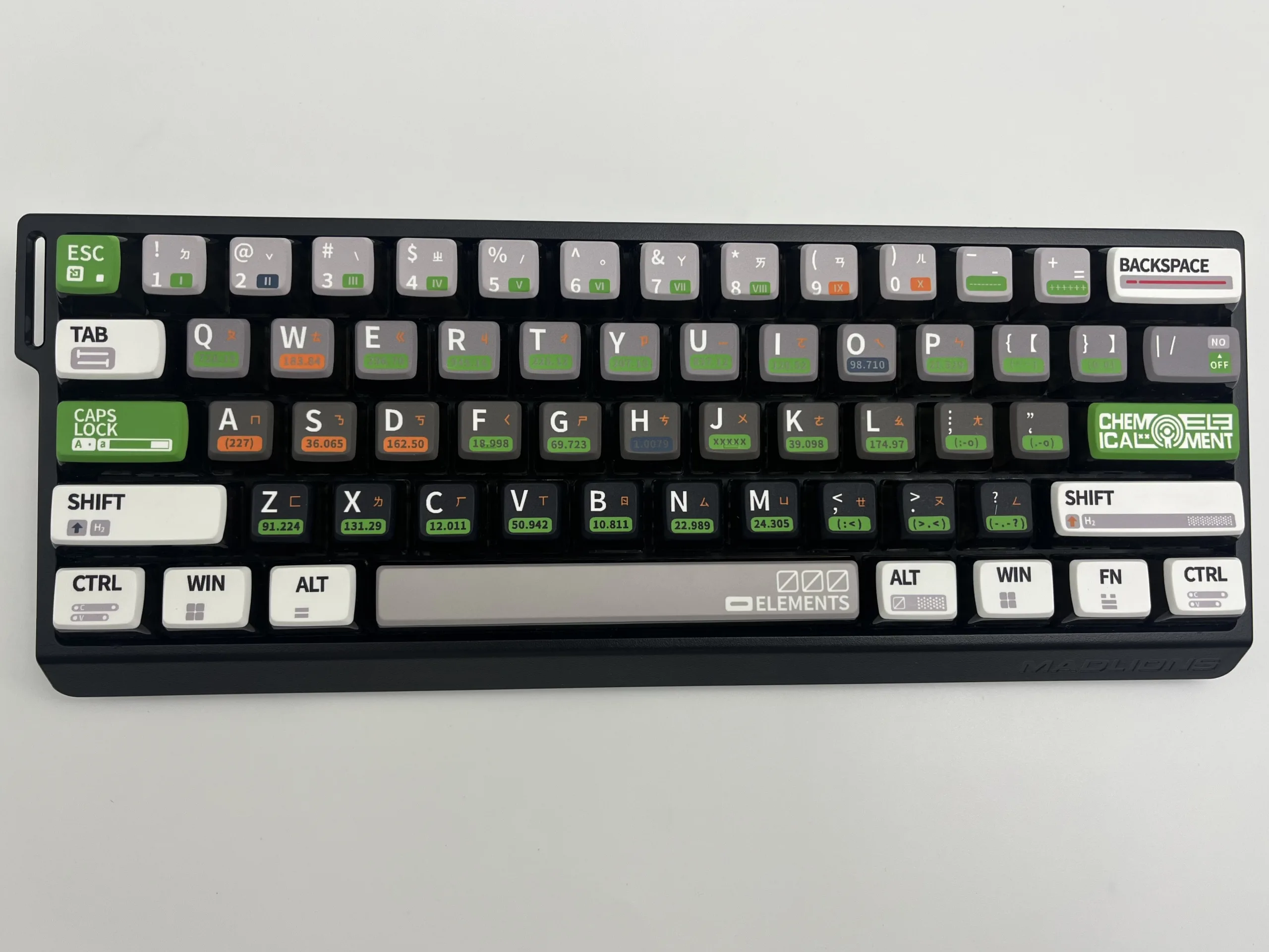 Chemical Elements Pudding Keycap Set