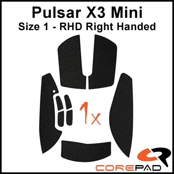 Corepad Soft Grips - Pulsar X3 Mini (Size 1 - RHD - Right Handed)