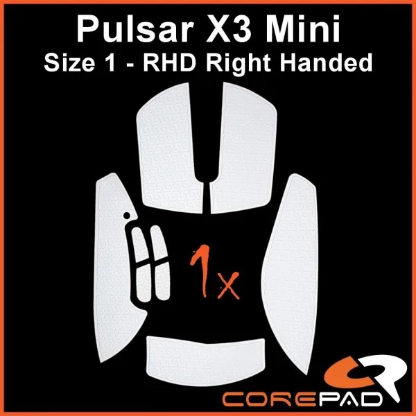 Corepad Soft Grips - Pulsar X3 Mini (Size 1 - RHD - Right Handed) - Image 2