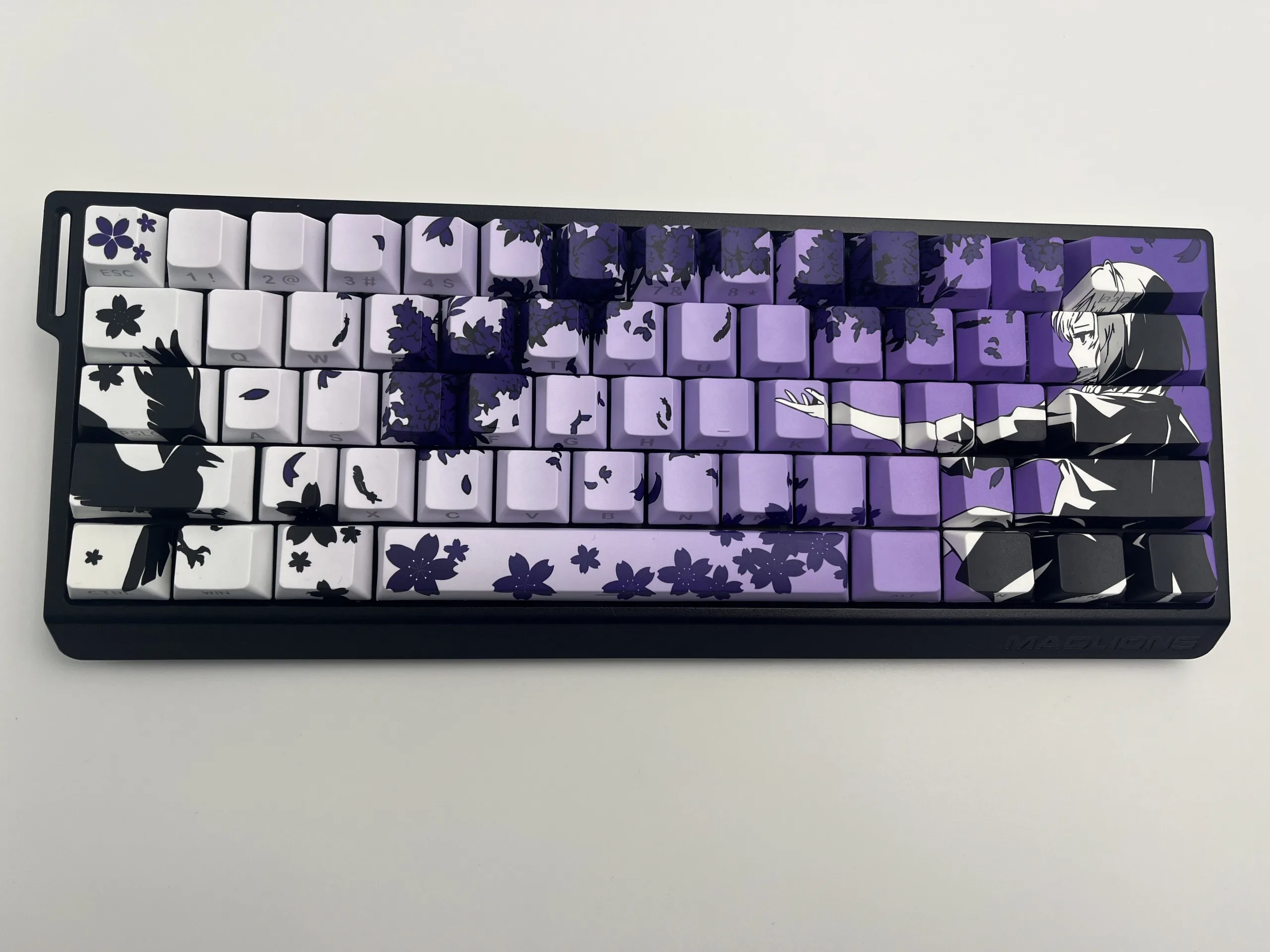 Sakura Raven Anime Theme Keycap Set : Meckeys.com : Keycaps