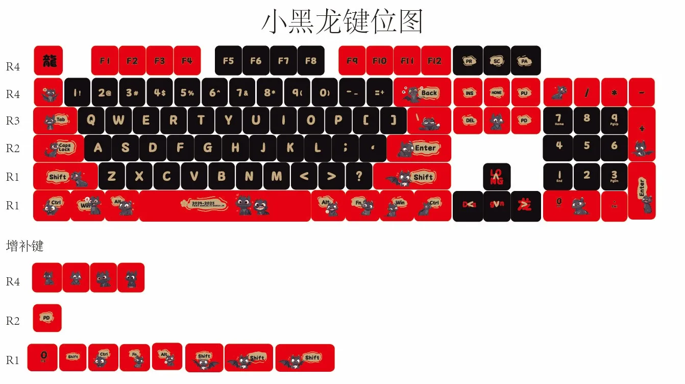 Little Black Dragon Pudding keycap - Image 11