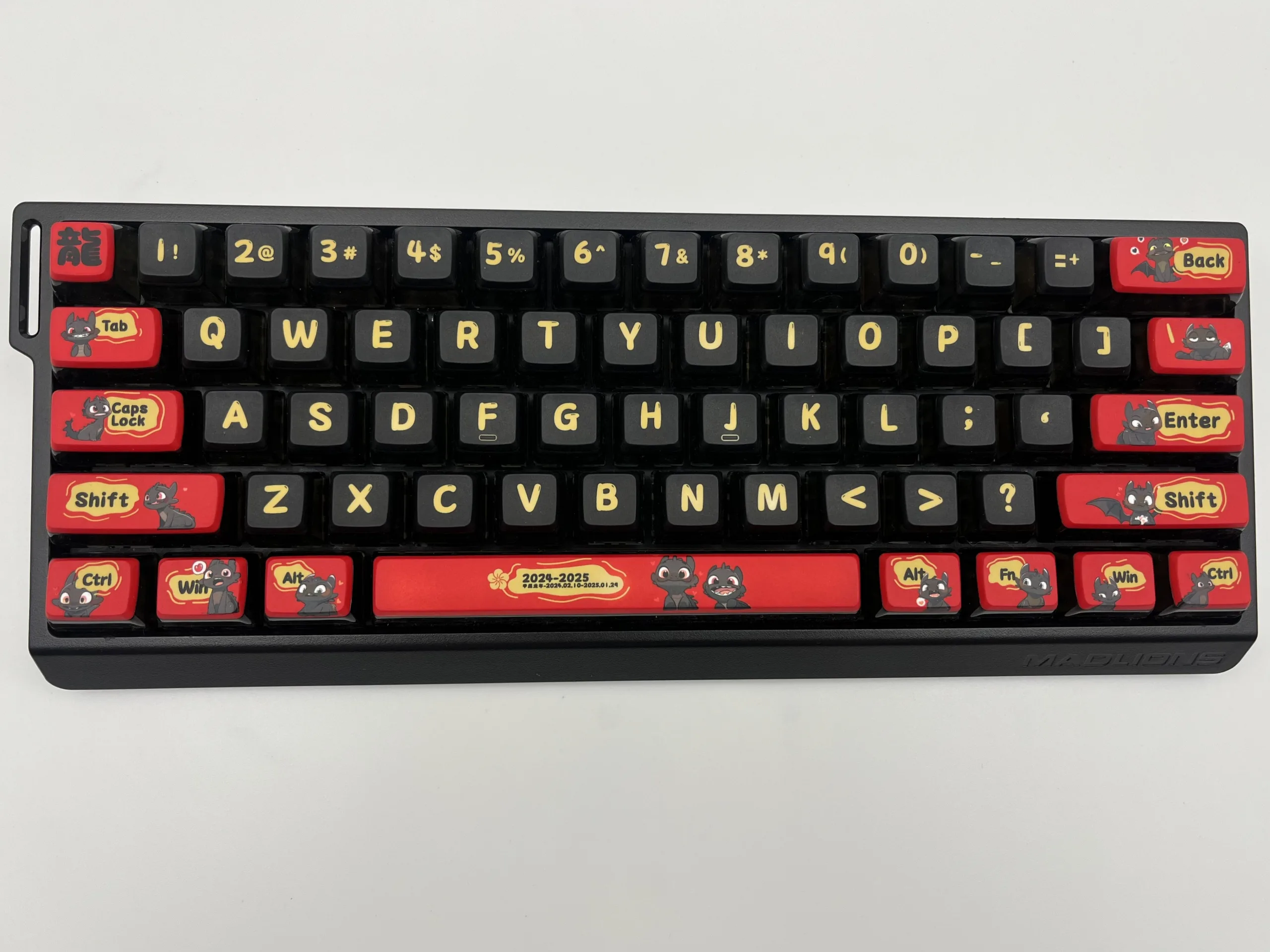 Little Black Dragon Pudding keycap