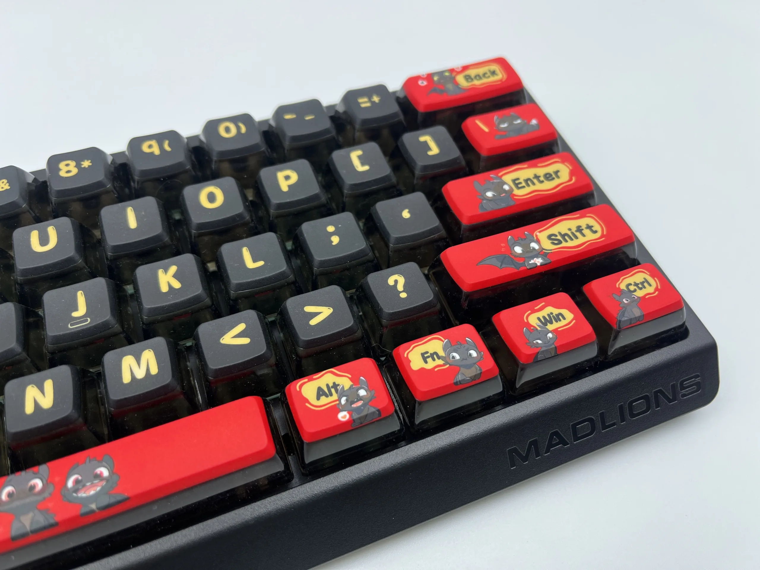 Little Black Dragon Pudding keycap - Image 9