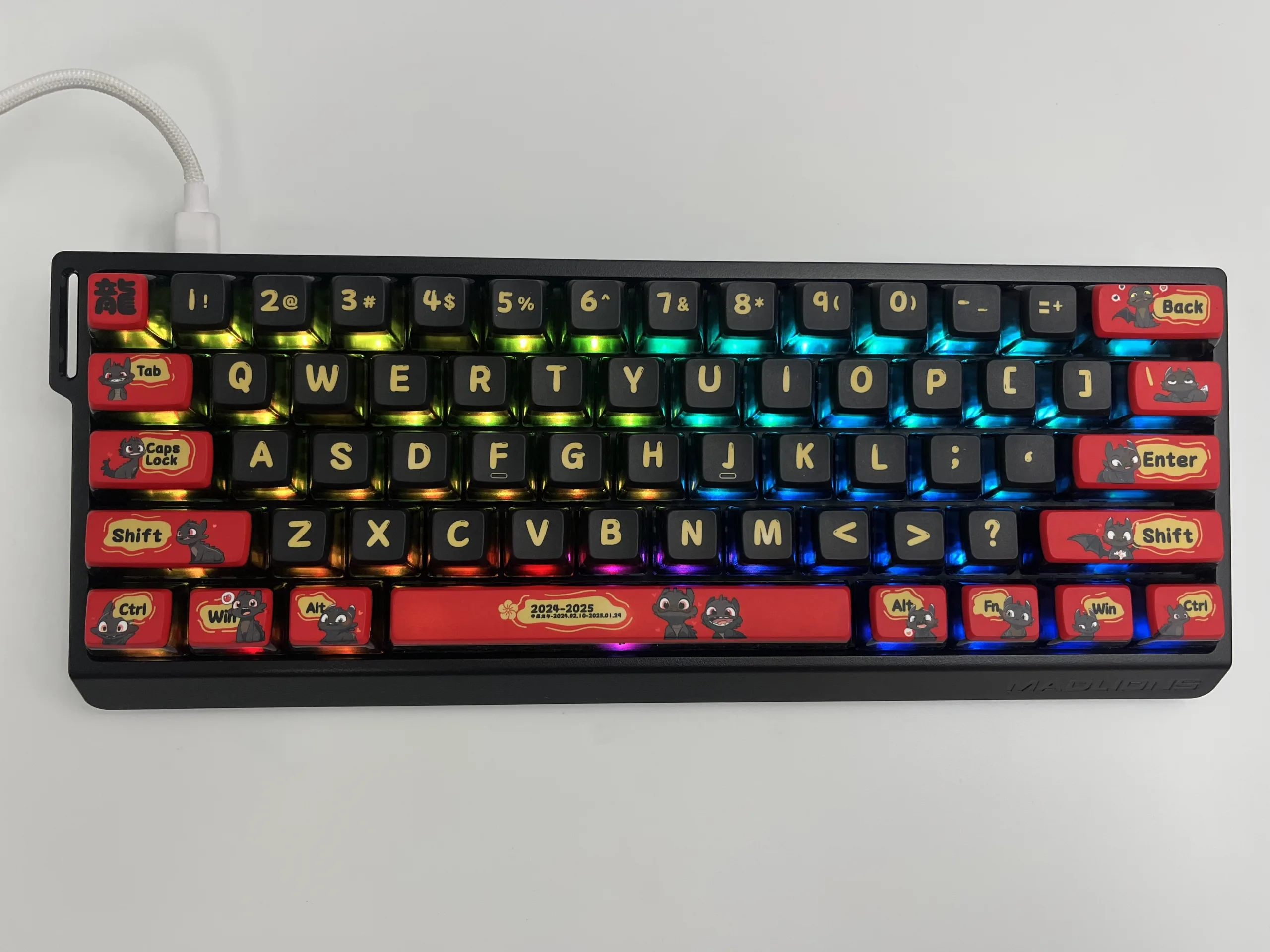 Little Black Dragon Pudding keycap - Image 2