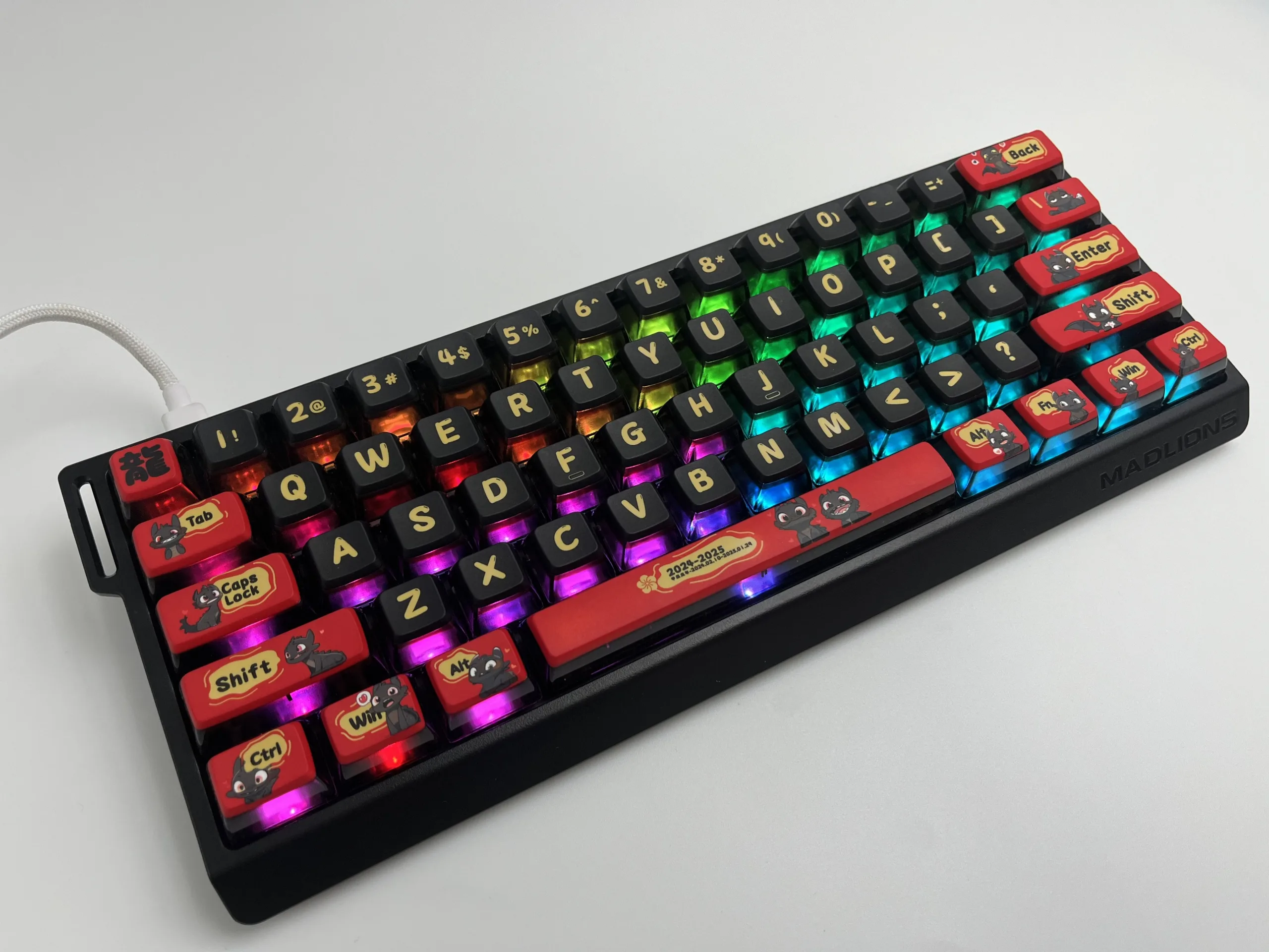 Little Black Dragon Pudding keycap - Image 6