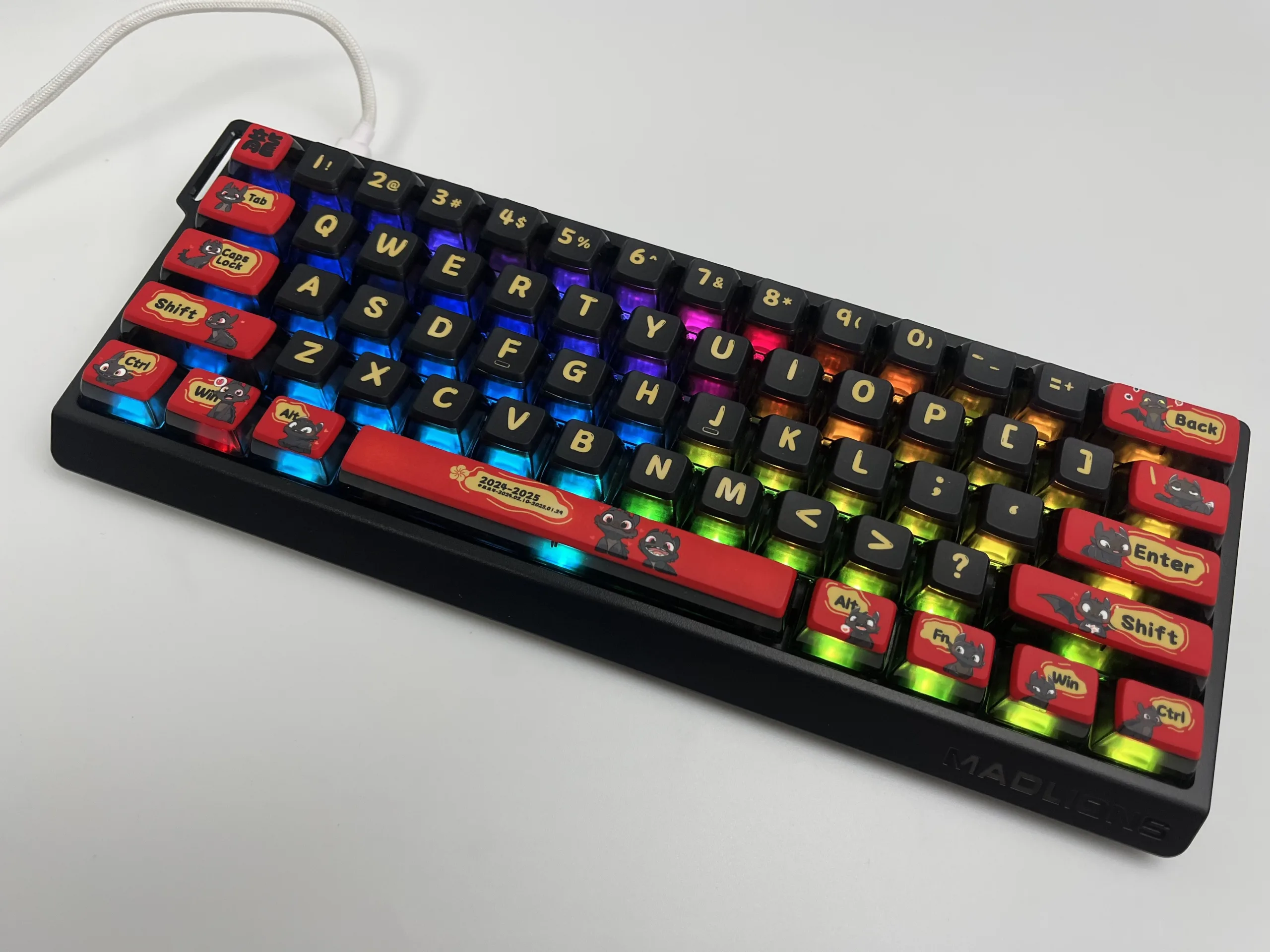 Little Black Dragon Pudding keycap - Image 4