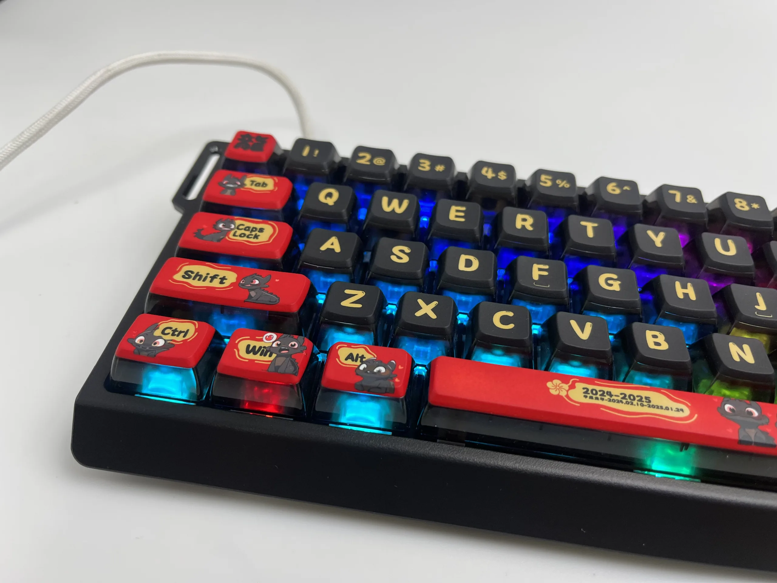 Little Black Dragon Pudding keycap - Image 8