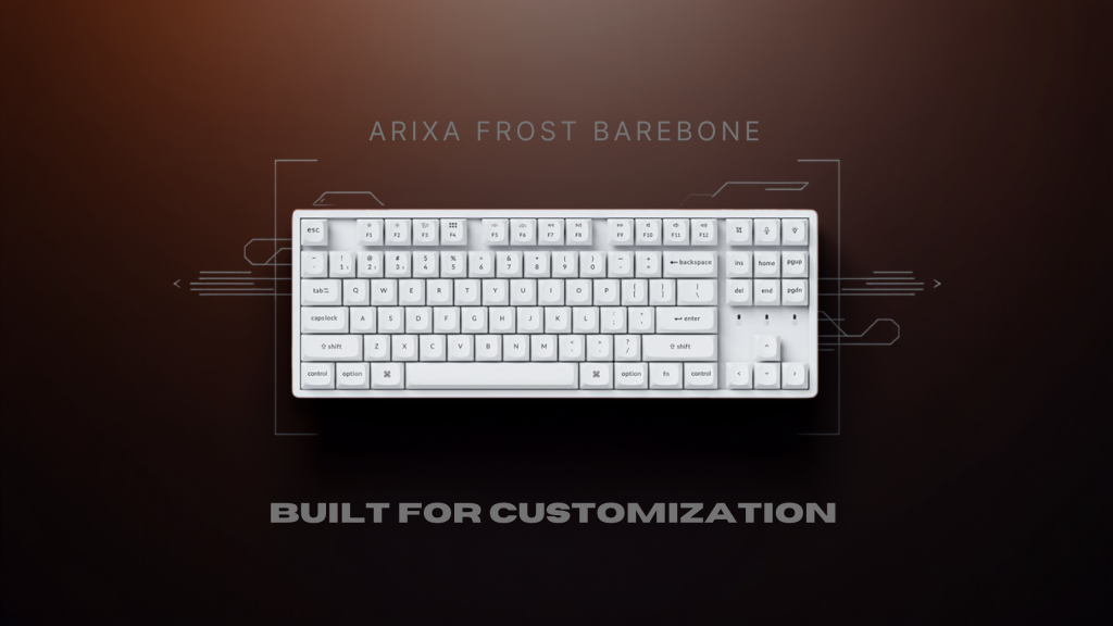 Arixa Frost Barebone A Custom Mechanical Keyboard Base for Enthusiasts